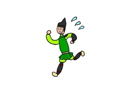 run awayのイラスト